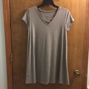 Grey shift dress